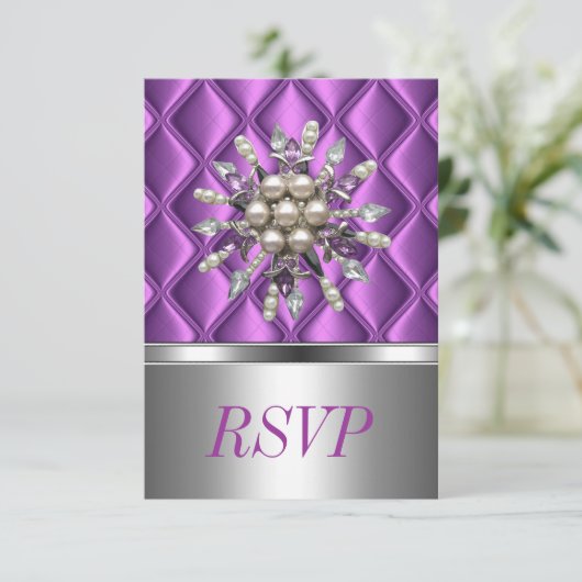 RSVP Silver Mauve Paarse Crystal Jewel (Staand voorkant)