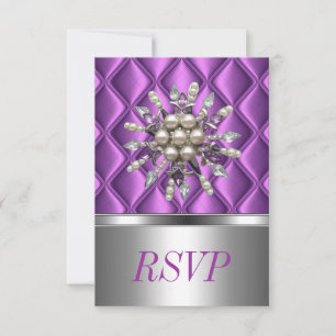 RSVP Silver Mauve Paarse Crystal Jewel