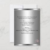 RSVP Silver Mauve Paarse Crystal Jewel Kaartje (Achterkant)