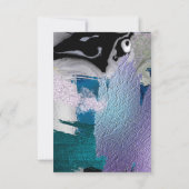 RSVP | Silver Metallic Blauwgroen Lila Kaart (Achterkant)