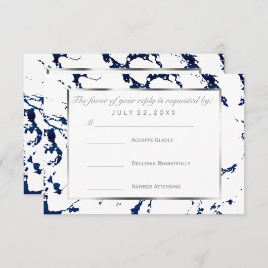 RSVP Silver, Navy Blue en White (Voorkant / Achterkant)