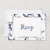 RSVP Silver, Navy Blue en White Kaartje (Achterkant)