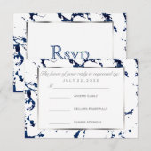 RSVP Silver, Navy Blue en White Kaartje (Voorkant / Achterkant)