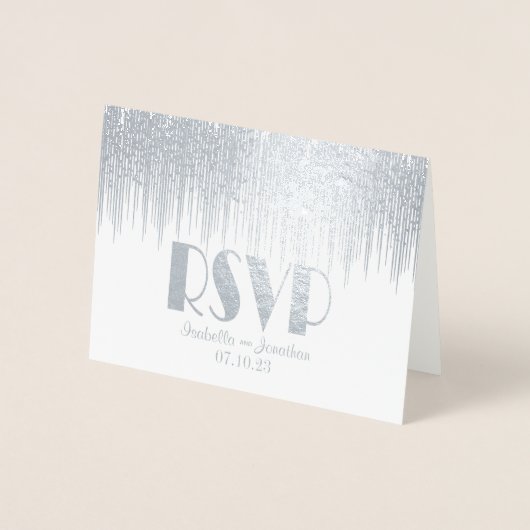 Rsvp Silver Star-douche Folie Kaarten (Voorkant)