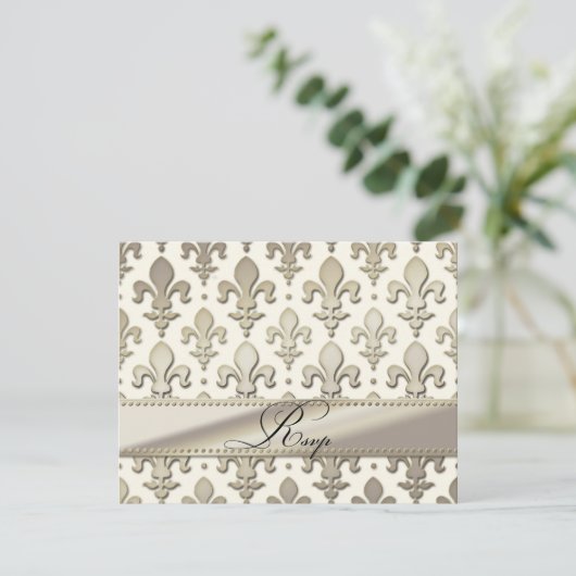 RSVP Silver Wedding Jubileum, Fleur de Lis (Staand voorkant)