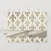 RSVP Silver Wedding Jubileum, Fleur de Lis (Voorkant / Achterkant)