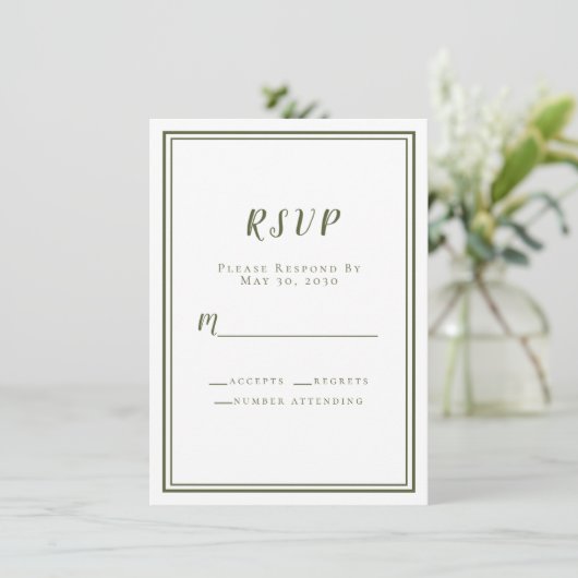 RSVP Simple Modern Classic Olive Green (Staand voorkant)