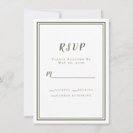 RSVP Simple Modern Classic Olive Green
