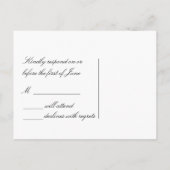 RSVP Sinaasappel Damask bruiloft Briefkaarten (Achterkant)