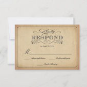 RSVP  Sined Parchment Wedding Reply (Voorkant)