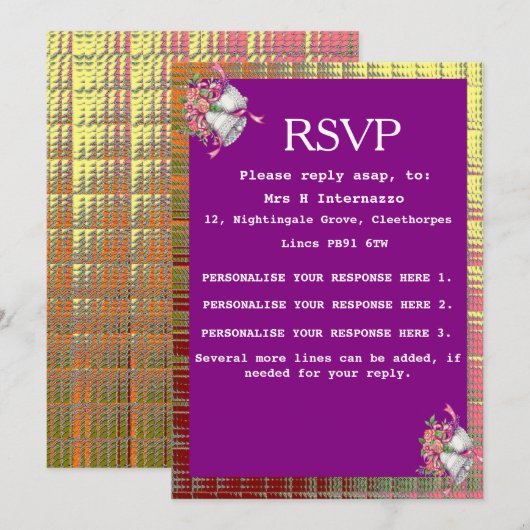 RSVP-Sjabloon Kaart (Voorkant / Achterkant)