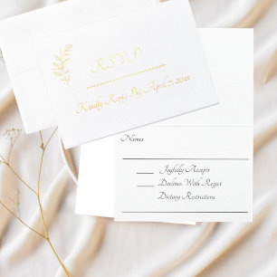 RSVP Sla de datum op Folie Kaarten