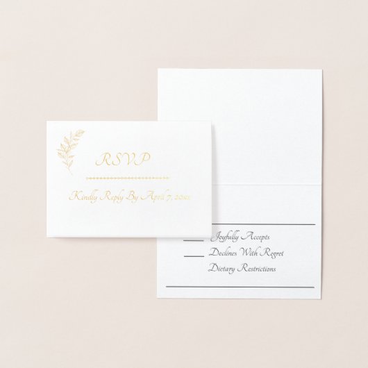 RSVP Sla de datum op Folie Kaarten (Display)