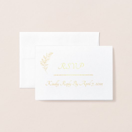 RSVP Sla de datum op Folie Kaarten (Voorkant met envelop)