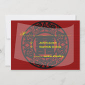 RSVP sla de datum van de chinese trouwuitnodigkaar Save The Date (Achterkant)