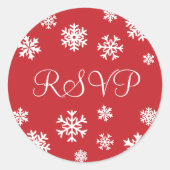 RSVP Sneeuwvlokken Envelop Sticker Seal (Voorkant)