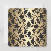 RSVP Soiree Wit Blauwgroen damast vrijgezellenfees Kaart (Achterkant)