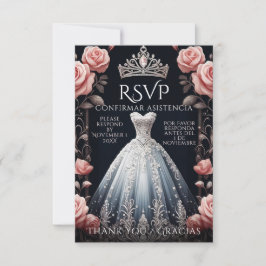 RSVP Spaans Quinceañera Rosas