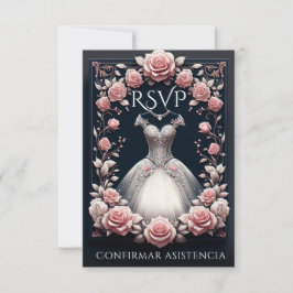 RSVP Spaans Quinceañera Rosas