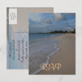 RSVP Special Beach Wedding Uitnodiging Briefkaart (Voorkant / Achterkant)