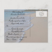 RSVP Special Beach Wedding Uitnodiging Briefkaart (Achterkant)