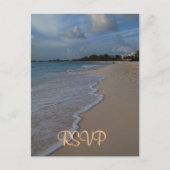 RSVP Special Beach Wedding Uitnodiging Briefkaart (Voorkant)