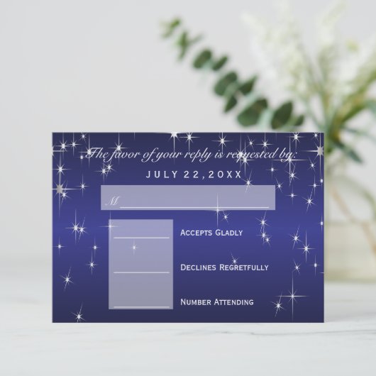 RSVP Star Lights in Metallic Dark Blue - RSVP (Staand voorkant)