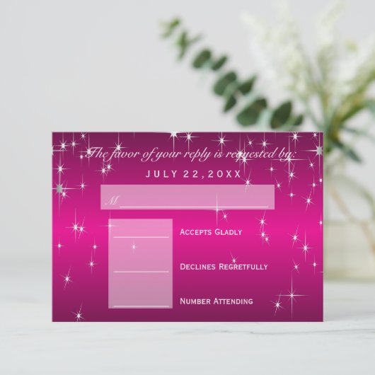 RSVP Star Lights in Metallic Hot Pink - RSVP (Staand voorkant)