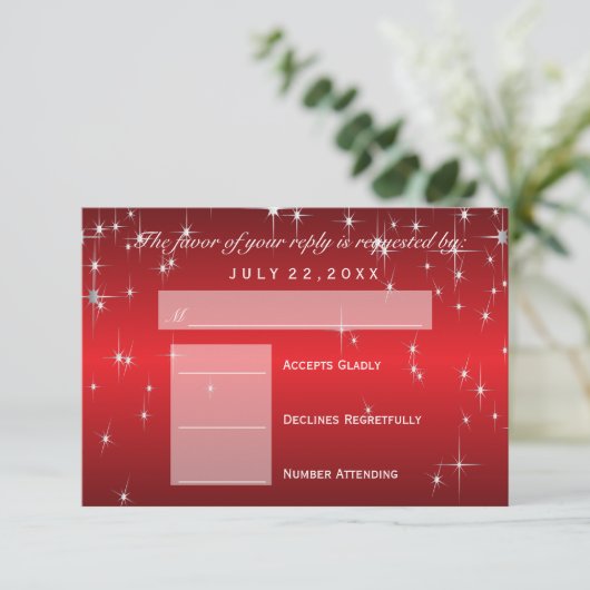 RSVP Star Lights in Metallic Red - RSVP (Staand voorkant)
