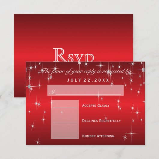 RSVP Star Lights in Metallic Red - RSVP (Voorkant / Achterkant)
