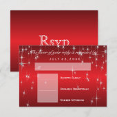 RSVP Star Lights in Metallic Red - RSVP Kaartje (Voorkant / Achterkant)
