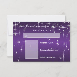 RSVP Star Lights in metallisch Paars - RSVP Kaartje