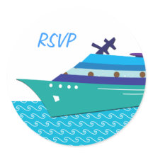 RSVP-Stickers van cruiseschepen
