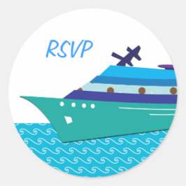 RSVP-Stickers van cruiseschepen Ronde Sticker