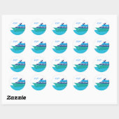 RSVP-Stickers van cruiseschepen Ronde Sticker (Vel)