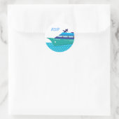 RSVP-Stickers van cruiseschepen Ronde Sticker (Tas)