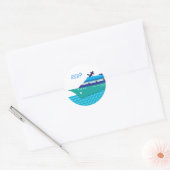 RSVP-Stickers van cruiseschepen Ronde Sticker (Envelop)