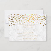 RSVP Stijlvolle Confetti Gold Dot Wedding (Voorkant)