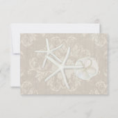 RSVP Strandbruiloft Zeester Damask Houten Eenvoudi (Achterkant)