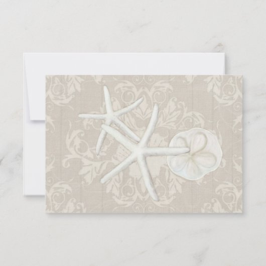 RSVP Strandbruiloft Zeester Damask Houten Eenvoudi (Achterkant)