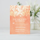 RSVP - String Lights - perzik en goud Kaartje (Staand voorkant)