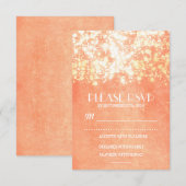 RSVP - String Lights - perzik en goud Kaartje (Voorkant / Achterkant)
