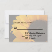 RSVP Sunflower Foto op zwarte kaarten (Achterkant)