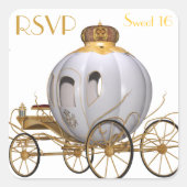 RSVP Sweet 16 Vierkante Sticker (Voorkant)