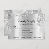 RSVP Sweet 16e Bruidsmeisjeshuwelijk Royal Grijs (Voorkant / Achterkant)