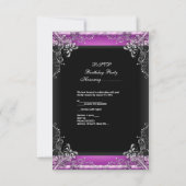 RSVP Sweet Sixteen 16 verjaardag Pink Black (Achterkant)