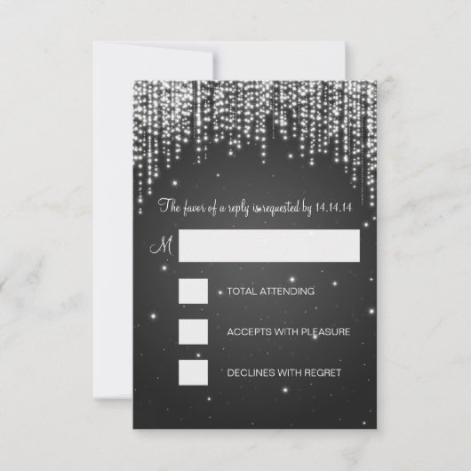 RSVP Sweet Sixteen Party Night Dazzle Black (Voorkant)