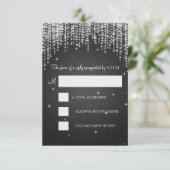 RSVP Sweet Sixteen Party Night Dazzle Black (Staand voorkant)