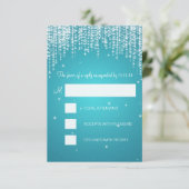 RSVP Sweet Sixteen Party Night Dazzle Turquoise (Staand voorkant)