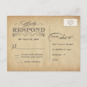 RSVP  Tandem Bicycle Reply Briefkaarten (Achterkant)